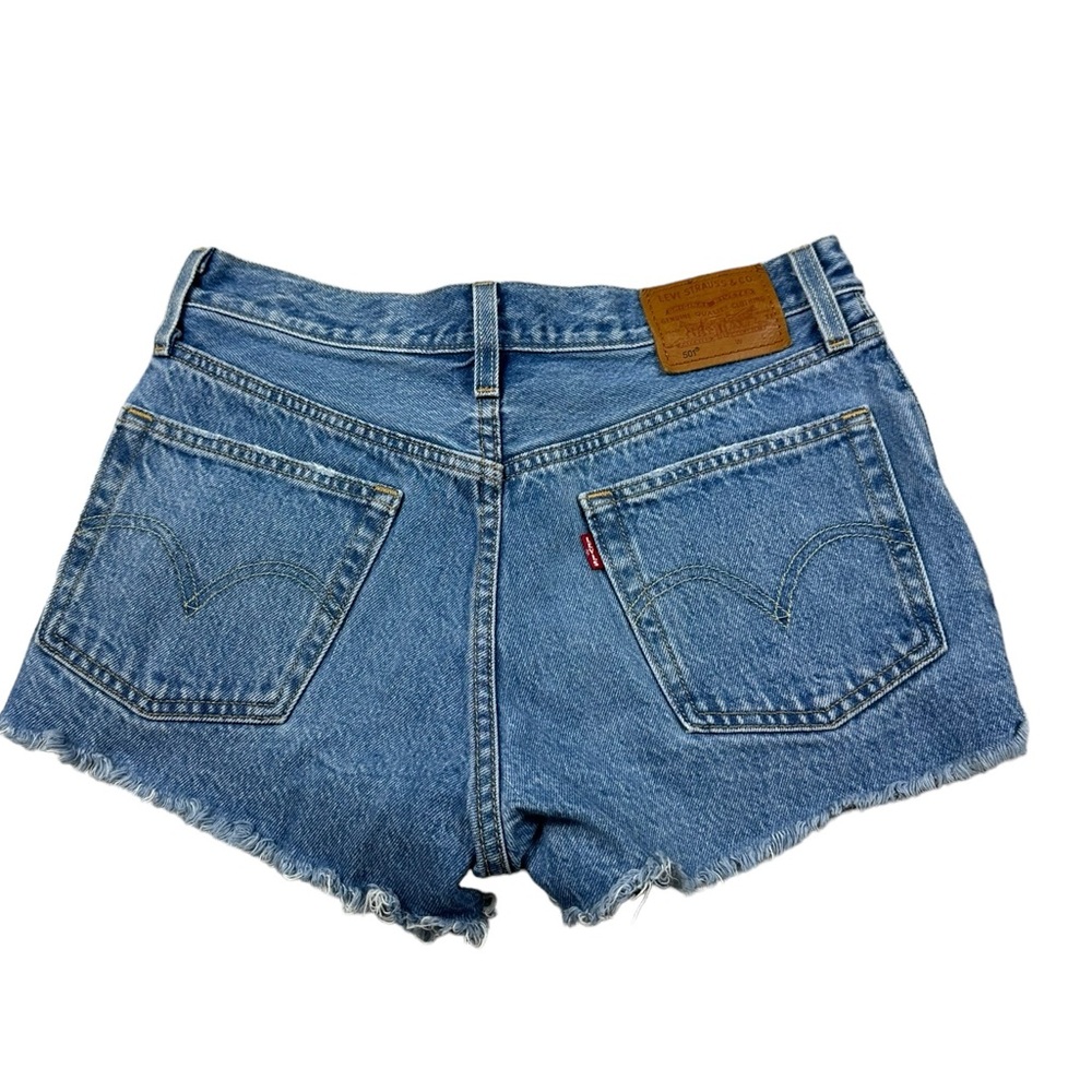 LEVI’S: Premium 501 Women’s Distressed Jean Shorts -Size 26 - Picture 6 of 12